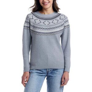 Weatherproof Vintage Women's L Blue Fair Isle Sweater M0740